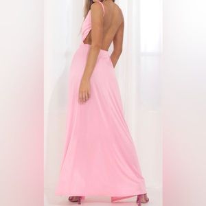Dion Metallic Maxi Dress in Pink Shimmer
LUCY IN THE SKY